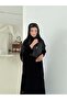 MWT968 - عباية مخمل مع تدخيلة جاكار من فوق - 7
