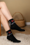 4 Pairs Women Men Colorful Patterned White College Socks Cotton Unisex White Socks - 4