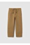 Brown Regular Fit Pure Cotton Jogger Trousers For Children
