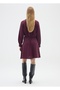 Purple Regular Fit Long Sleeve Dress - 3
