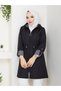 Trench Coat with Inner Detail Stripes K Hooded Elastic Waist Mde905010 - 4