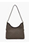 Monogram Print Shoulder Bag with Adjustable Strap - H 22.5 x W 26 cms - 4