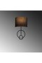 Black Metal Sconce with Tufts E27 Wall Lamp 24X15X54 cm Living Room Lighting - 4