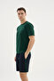 100% Cotton New Season Summer Men's Crew Neck Pajama Set - 4