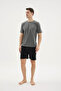 100% Cotton New Season Summer Men's Crew Neck Pajama Set - 8