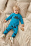 Baby Boy Suit Cotton Long Sleeve with Elasticated Legs 6-18 Months - 3