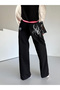 Spider and Web Unisex Black Blaka Baggy Trousers – Embroidered Oversized Streetwear Model