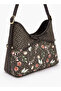 Monogram Print Shoulder Bag with Adjustable Strap - H 22.5 x W 26 cms - 3