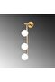 Minimal Design Glass 3-Piece Sconce Shiny Gold Living Room Lighting - 4