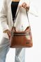 Women's Quality Leather Lined Detailed Pocket 1St Class Class Workmanship Casual Shoulder and Arm Bag 736 - 3