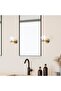 Shiny Gold Metal Sconce Wall Lamp with G9 Socket 10X22X17 cm Living Room Lighting - 2