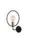 Circle Nuw Stylish Metal Body Single Sconce with Black Finish E27 Compatible