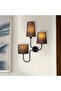 Stylish Black 3-Piece Sconce with Fuzz E27 Compatible Kitchen and Living Room Lighting - 2