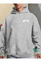 New York Cheerful Printed Oversize Unisex Women/Men K Hooded Sweatshirt