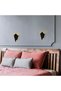 Metal Body Sconce with Tufts in Black, Modern Lighting for Reading Corner and Entrance - 3
