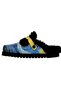 Women's Vegan Leather Blue Plush Slippers - Vincent Van Gogh the Starry Night Design - 6