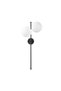 Black Metal Sconce Wall Lamp with Tufts E14 32X27X72 cm Bedroom and Living Room