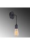 Black Metal Sconce with Tufts E27 Wall Lamp 6X12X27 cm Bedroom and Living Room Lighting - 5