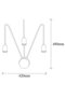 White Metal Sconce Wall Lamp with Tufts E27 Compatible 42X20X48 cm Living Room Lighting - 5