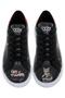 Women's Vegan Leather Black Sneakers - Paws on Taksim Design - 2