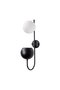 Pot Stylish Glass Single Sconce with Decorative Black E14 Compatible