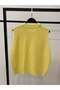 Embroidery Detailed V-Neck Knitwear Sweater Yellow - 3