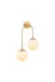 Shiny Gold Glass Sconce Wall Lamp E14 Compatible 30X24X55 cm Bedroom and Living Room - 6