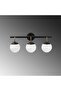 Black Sconce Wall Lamp with Fuzz E27 Compatible 61X28X20 cm Living Room Lighting - 3