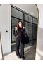 Yani Slit Ribbed Knitwear Set Black - 4