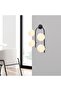 Modern Glass 4-Piece Sconce with Fuzz Black Living Room Lighting E14 Compatible - 3