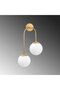 Shiny Gold Glass Sconce Wall Lamp E14 Compatible 30X24X55 cm Bedroom and Living Room - 4