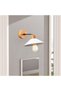 Natural Wooden Sconce E27 Wall Lamp 24X30X20 cm Entrance and Living Room Lighting - 4