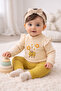 Flowers Süzene Embroidered Baby Girl Set