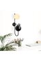 Pot Stylish Glass Single Sconce with Decorative Black E14 Compatible - 3