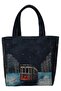 Women's Vegan Black Large Tote Bag - Paws on Taksim Design - 5