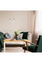 White Metal Sconce with Fuzz E27 Wall Lamp 29X20X47 cm Living Room Entrance Lighting - 2