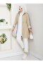 Trench Coat with Inner Detail Stripes K Hooded Elastic Waist Mde905010