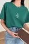 Women's Printed Oversize Crew Neck T-Shirt