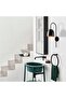 Black Metal Sconce with Tufts E27 Wall Lamp 24X16X57 cm Living Room Lighting - 2