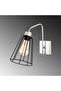 Black Metal Sconce with Tufts E27 Wall Lamp 15X32X33 cm Living Room Lighting - 3