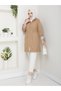 Trench Coat with Inner Detail Stripes K Hooded Elastic Waist Mde905010 - 5