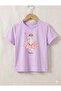 Children's Mix B Printed Cotton Crew Neck Lilac Tshirt - 2