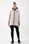 Oversized Women's Hooded Stone- Coat - 3