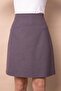 High Waist Lightweight Stretch Fabric Fabric Knee Length Bell Skirt-Plum Houndstooth - 4