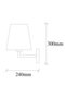 Black Metal Sconce Wall Lamp with Tufts E27 18X24X30 cm Living Room Lighting - 5