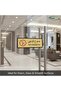 Door Sticker | English–Arabic Golden Wall Sign - 2