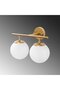 Stylish Glass 2-Piece Sconce in Shiny Gold, E14 Compatible for Bedroom and Living Room - 4