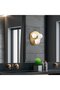 Shiny Gold Metal Sconce Wall Lamp with Glass Detail 45X37X25 cm Bedroom Lighting - 2