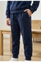 Kids Premium 100% Cotton 3 Thread Navy Blue Soft Textured Winter Children's Sweatpants 5-14 Years Old - 5