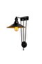 Stylish Tufted Black Sconce Wall Lamp E27 Compatible 28X34X53 cm Bedroom and Living Room